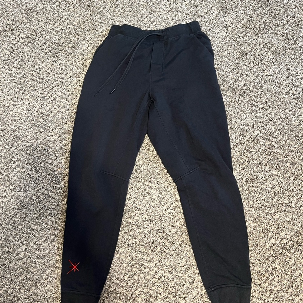 Lululemon Athletica Black Joggers with Red Detail